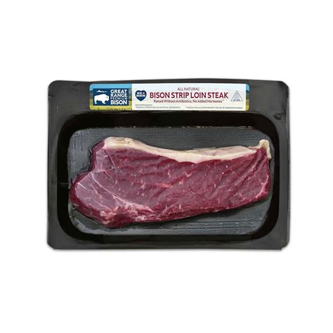 Great Range Bison Tender Bison New York Strip Steak - Premium Range ...