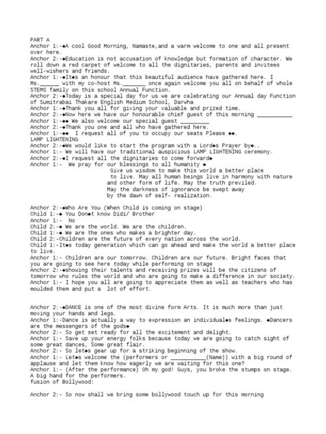 Image result for Anchor Script Example