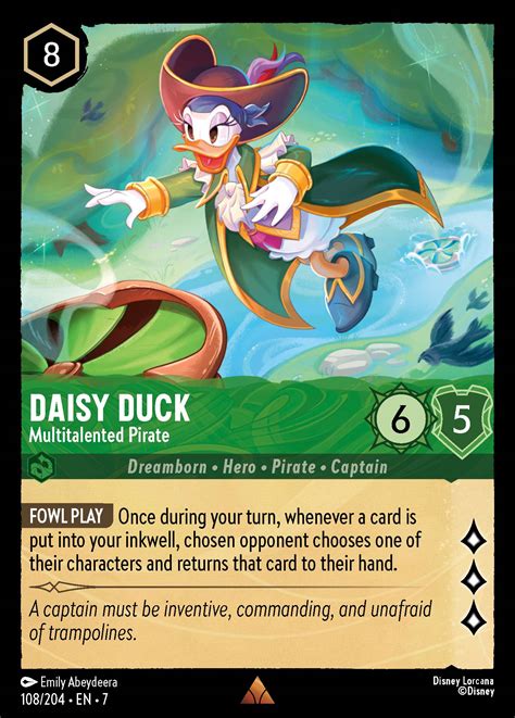 Daisy Duck - Multitalented Pirate Lorcana Card | inkDecks.com