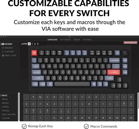 Buy Keychron V1 Wired Custom Mechanical Keyboard Knob Version, 75% ...