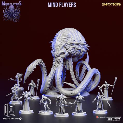 Mind Flayer Elder Brain Miniature: Cosmic Horror for DnD | 32mm Scale ...