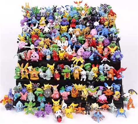 Buy 144 Pcs Anime Figures Toys, Not Repeating Poke Mon Battle Action ...