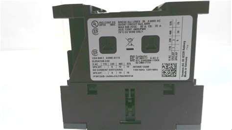 Siemens 3RT20251AK60-17A 7.5KW 1NO+1NC 110V AC S0 CONTACTOR 60Hz SCREW ...