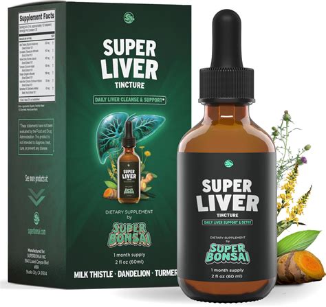 Amazon.com: SuperBonsai Super Liver Support with Milk Thistle - All Natural Liver Cleanse Detox ...