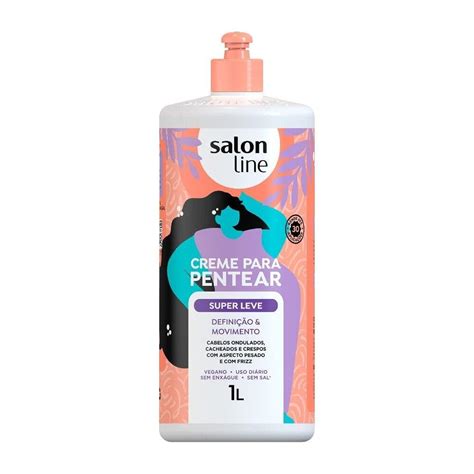 Salon Line - Linha Tratamento (Creme Para Pentear) - Super Leve 1000 Ml ...
