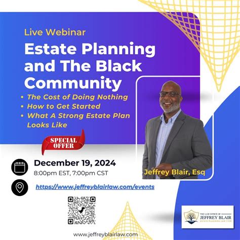 Estate Planning and the Black Community, Online event, Teaneck, New ...