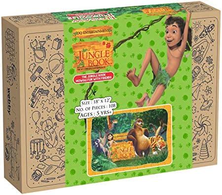 Buy Webby The Jungle Book Mowgli Fun with Friends Wooden Puzzle, 108 ...