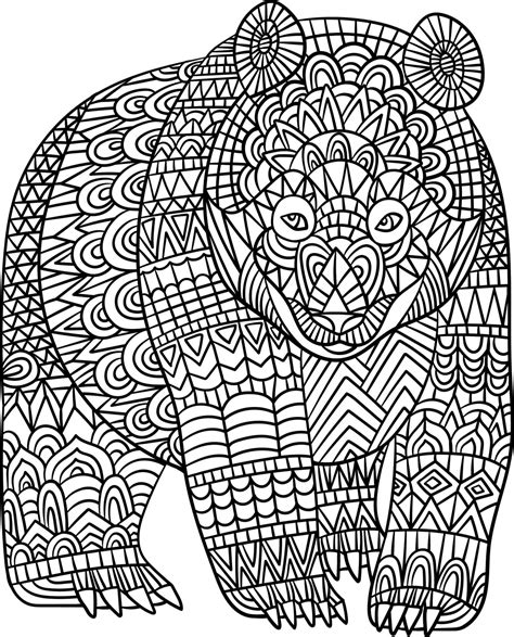 Grown Up Coloring Pages Of Animals