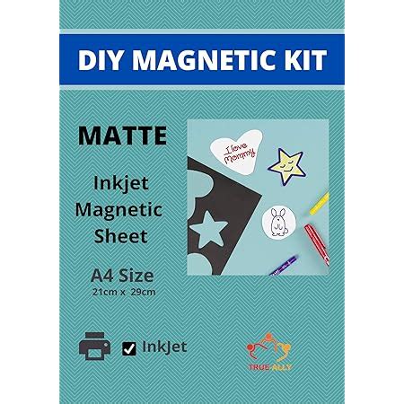 True-Ally A4 Inkjet Printable Magnetic sticker Photo Kit includes 2 ...