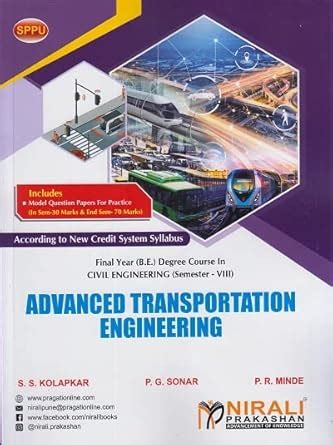 ADVANCED TRANSPORTATION ENGINEERING (Final Year (B.E.) Degree Course In ...