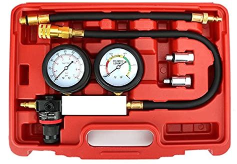Qiilu Cylinder Leak Detector - Engine Pressure Gauge Compression Tester ...