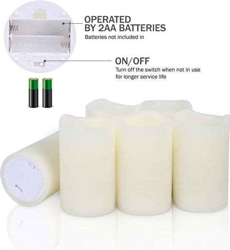H-BLOSSOM Flickering Flameless Candles Battery India | Ubuy