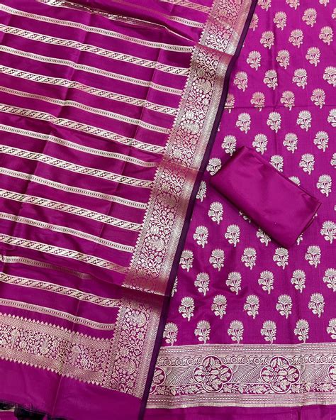 Exclusive Banarasi Silk 3pc Unstitched Suit – fab-persona