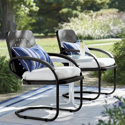 Retro Squares Metal Spring Chairs, Set of Two | Grandin Road