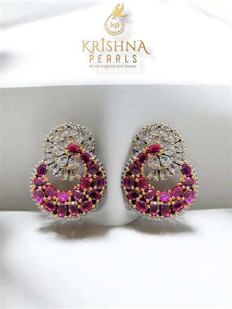 Exclusive Ruby Studded Three Row Pearls Necklace Set – Sri Krishna Pearls
