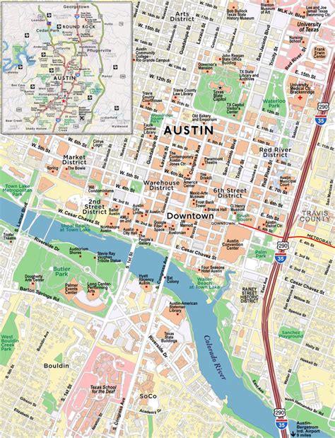 Downtown Austin Texas Map Block