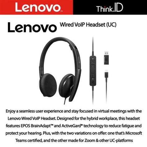Promo Lenovo Wired VoIP Headset (UC) 4XD1M39028 Cicil 0% 3x - Kota ...