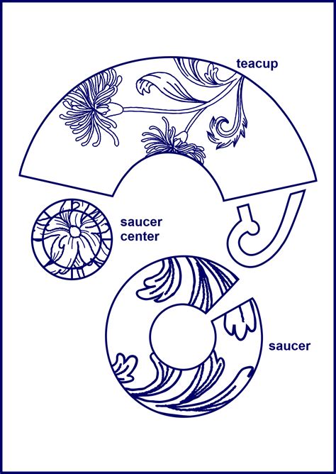 Tea Cups Box Templates - 10 Free PDF Printables | Printablee