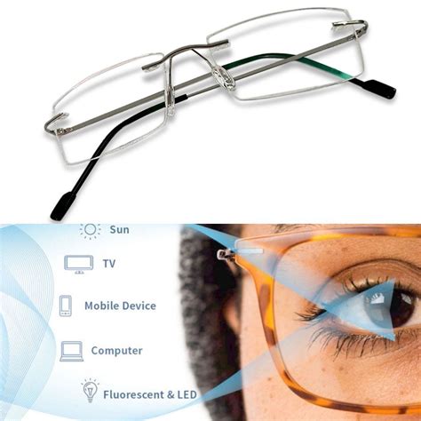 REDEX RECTUNGLAR UNISEX SILVER COLOR RIMLESS FRAME – J.K Opticals