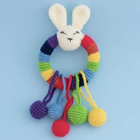 Crochet Rattles - Rainbow – Smiley Buttons