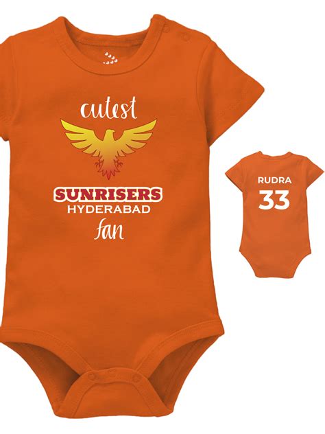 Sunrisers Hyderabad SRH | IPL Cricket baby newborn romper onesie ...