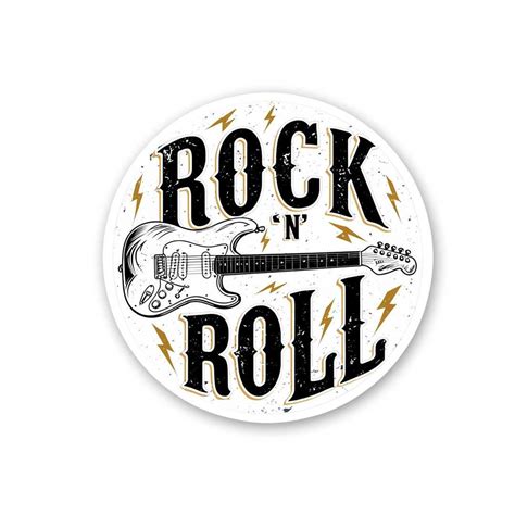 Buy Rock And Roll Sticker Online | Premium Waterproof Vinyl | STICK IT UP