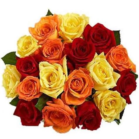 Vibrant Blooms: 20 Mixed Roses in a Beautiful Bunch in Chennai