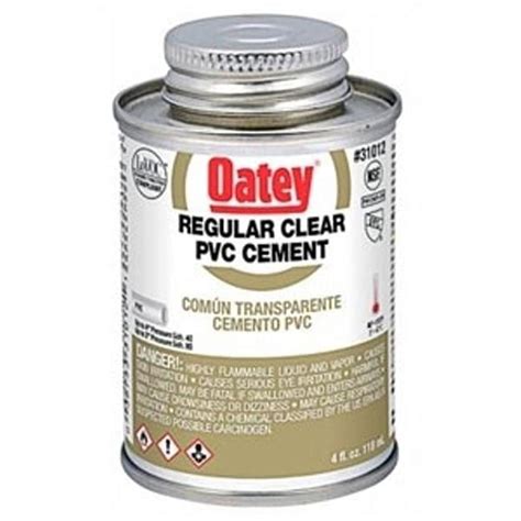 Oatey 4 Oz. Low Voc Regular Bodied Clear PVC Cement 31012V - Walmart.com