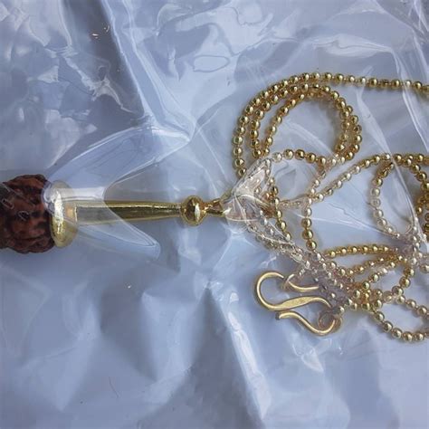 Buy EK Mukhi Rudraksha in Gold-plated Brass Pendant With 5 Mukhi ...