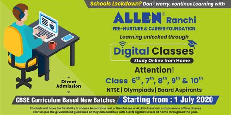 ALLEN’S PRE-NURTURE AND CAREER FOUNDATION best IIT coaching in Ranchi ...