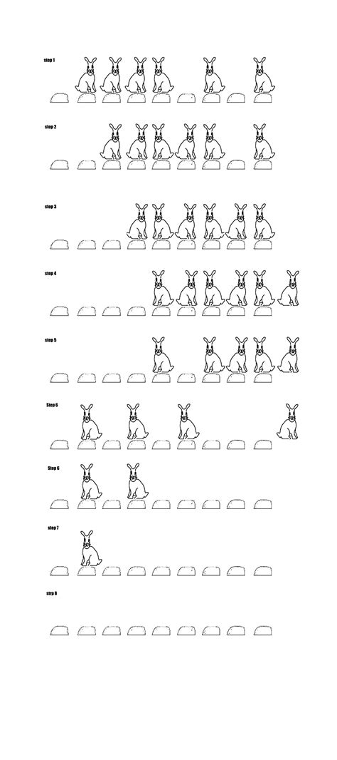 3. In the rabbit leap problem, three east-bound rabbits stand in a line ...