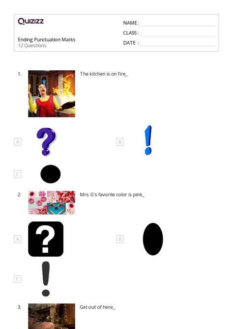 50+ Ending Punctuation worksheets on Quizizz | Free & Printable