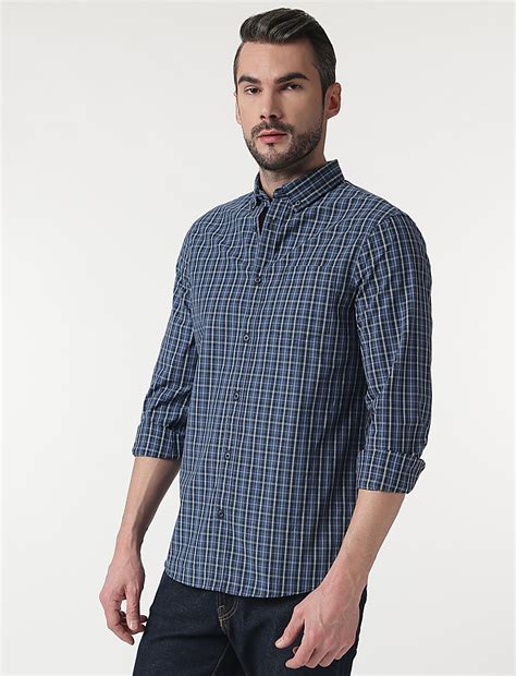 Buy Pure Cotton Check Button Down Collar Shirt at Marks & Spencer