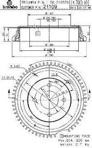 Brembo 21109 Rear Brake Drum : Amazon.in: Car & Motorbike