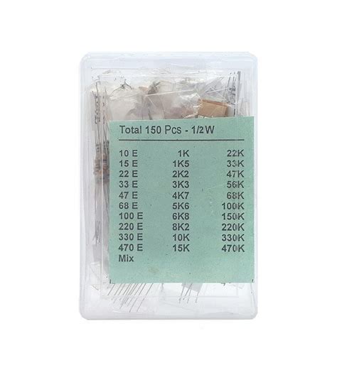 Probots SMD Resistor Box Assorted 1206, 220 Pcs Set, 5 Pcs Each Value ...