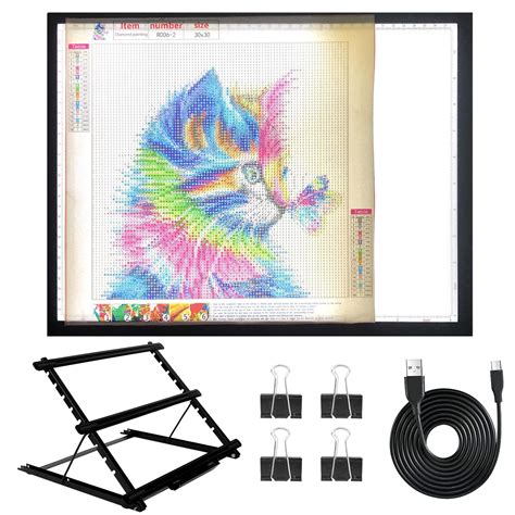 Buy A3 Diamond Painting Light Pad with Stand, 2nd Gen Tracing Light ...