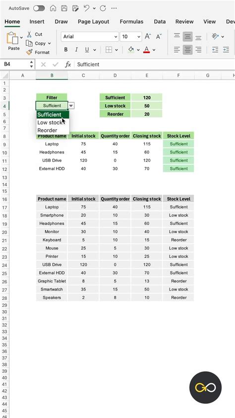 Filter Command in Excel 的图像结果