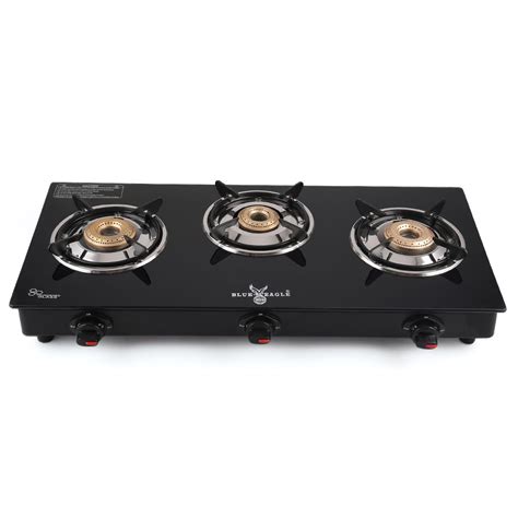 Blue Eagle 3 Burner Auto Ignition with Toughened Glass Gas Stove ...