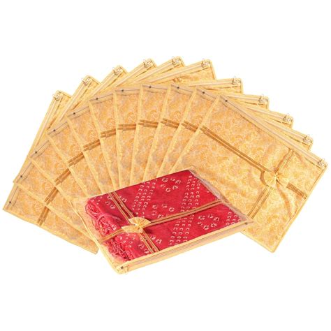 Kuber Industries™ Printed Non Wooven Saree Cover Set Of 12 Pcs (With ...