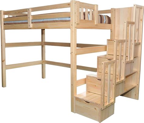 Queen Loft Bed With Stairs
