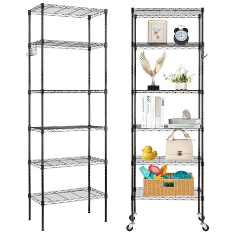 Winado Steel Heavy Duty 6-Tier Utility Shelving Unit (21.25-in W x 11. ...