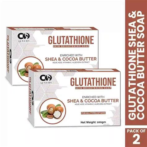 Luxury Glutathione Shea & Cocoa Butter Skin Brightening Soap | Kojic A ...