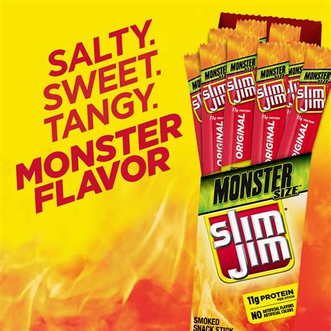 BOX WITH 18 X 55G MONSTER SIZE SLIM JIMS ORIGINAL - Kastner Auctions