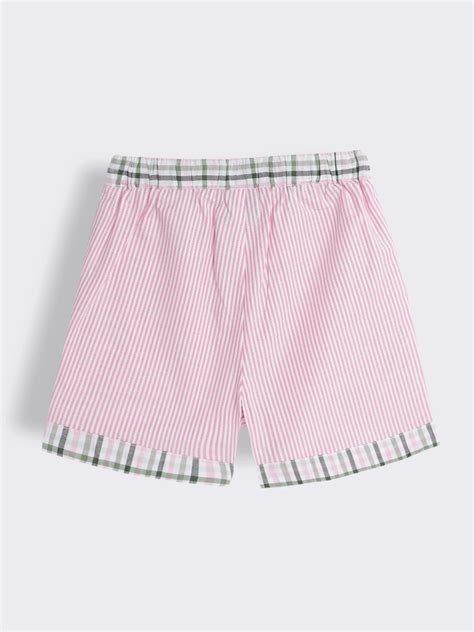Girls Striped Cotton Nightwear Set with Half Sleeve Shirt and Shorts ...