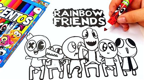 Top Rainbow Friends Coloring Pages Roblox Blue's First Friend Standing ...