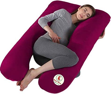 Mom's Moon Cooling Pregnancy Pillows, U Shaped Cotton Maternity Pillow ...