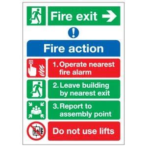fire exit fire Action 1. Operate Nearest fire Alarm 2.Leave Building by ...