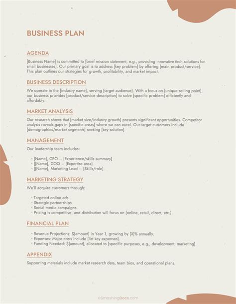 One Page Business Plan 的图像结果