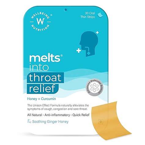 Buy Wellbeing Nutrition Melts instant Throat Relief with 100% Natural ...