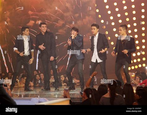 MIAMI, FL-DECEMBER 13: Final Contestants winners CNCO "La Banda" are ...
